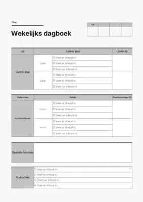 Documentatie grijs weekrapport