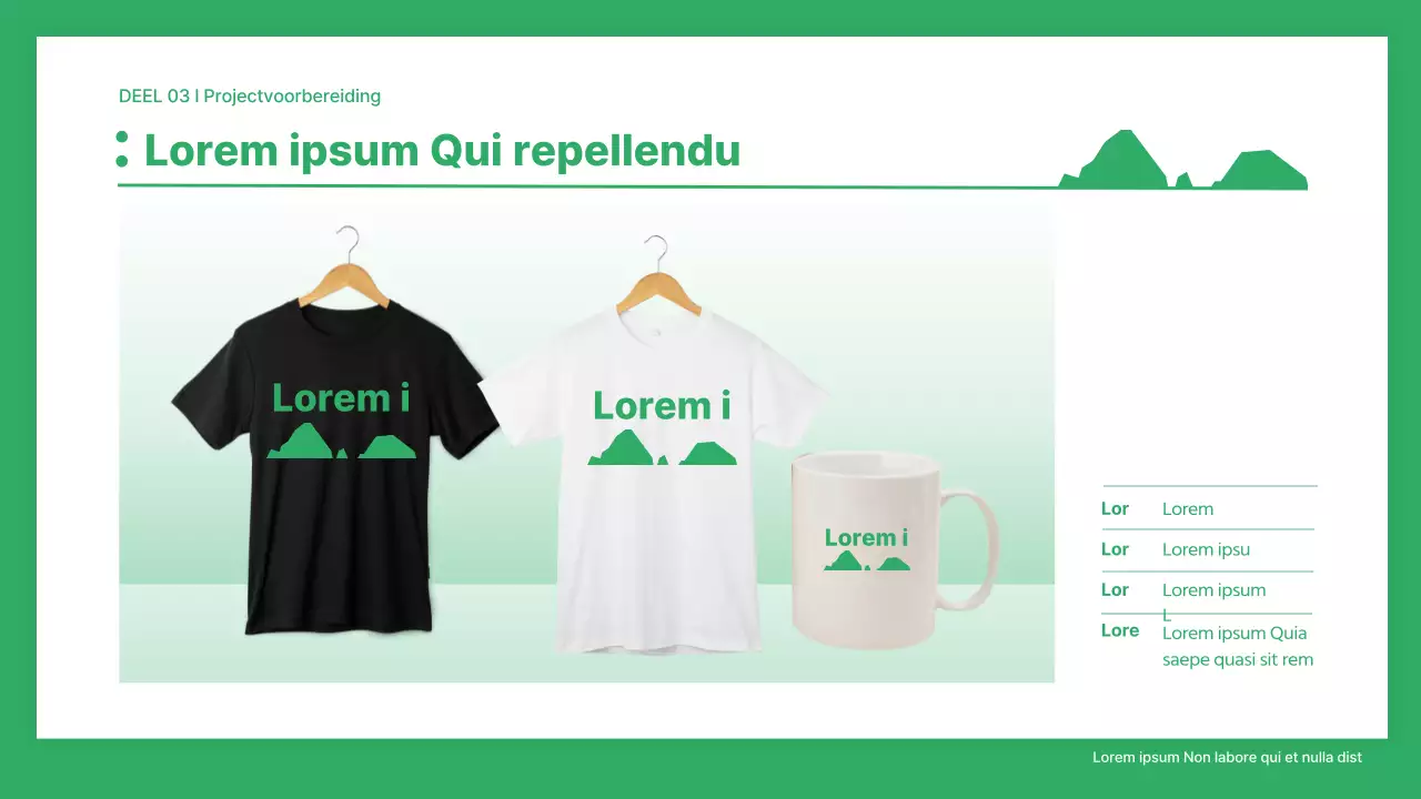 Startup financiering project pitch in wit en groen