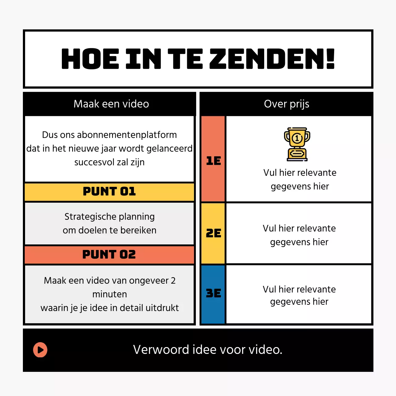 Interne competitie voor het Black Point frame concept