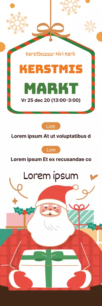 Rode illustratie kerst kerk promotie