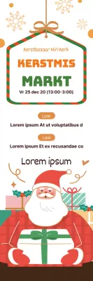 Rode illustratie kerst kerk promotie