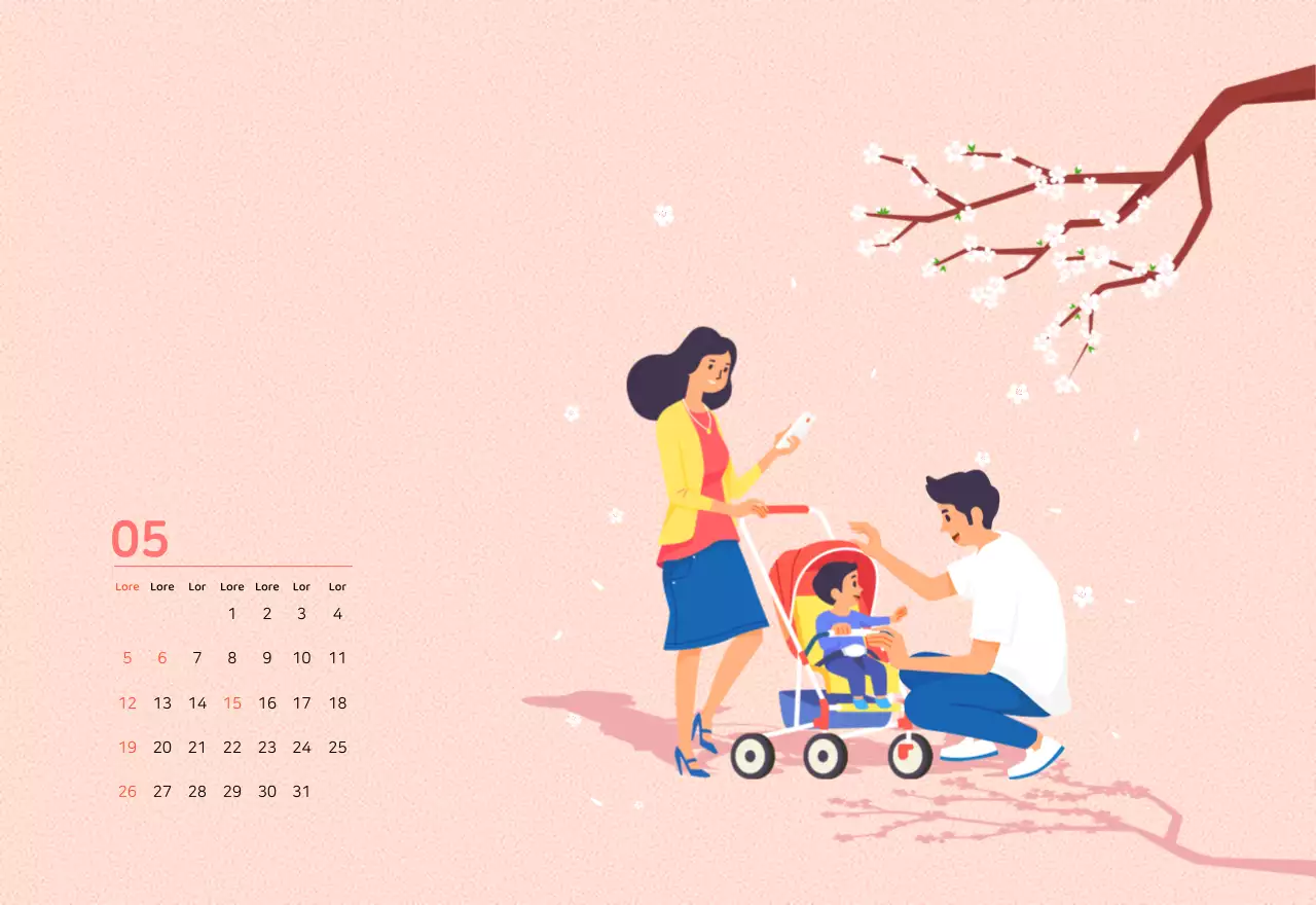 Veelkleurig familie-illustratieconcept