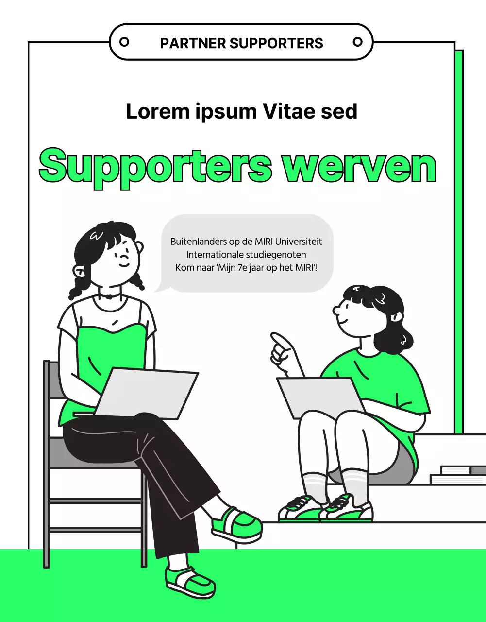 Uitleg over werving van internationale studenten in witte en zwarte highlights