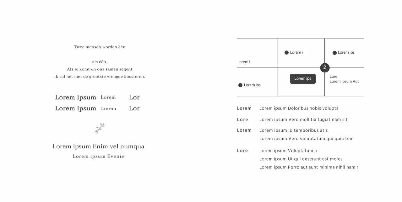 Eenvoudige, sentimentele huwelijksuitnodiging met narcissen en kleurrijke bloemenillustraties