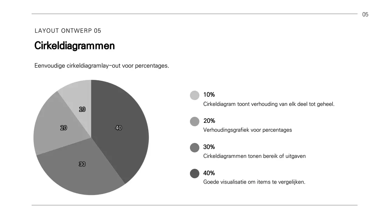 Een eenvoudig zakelijk rapport in zwart-wit