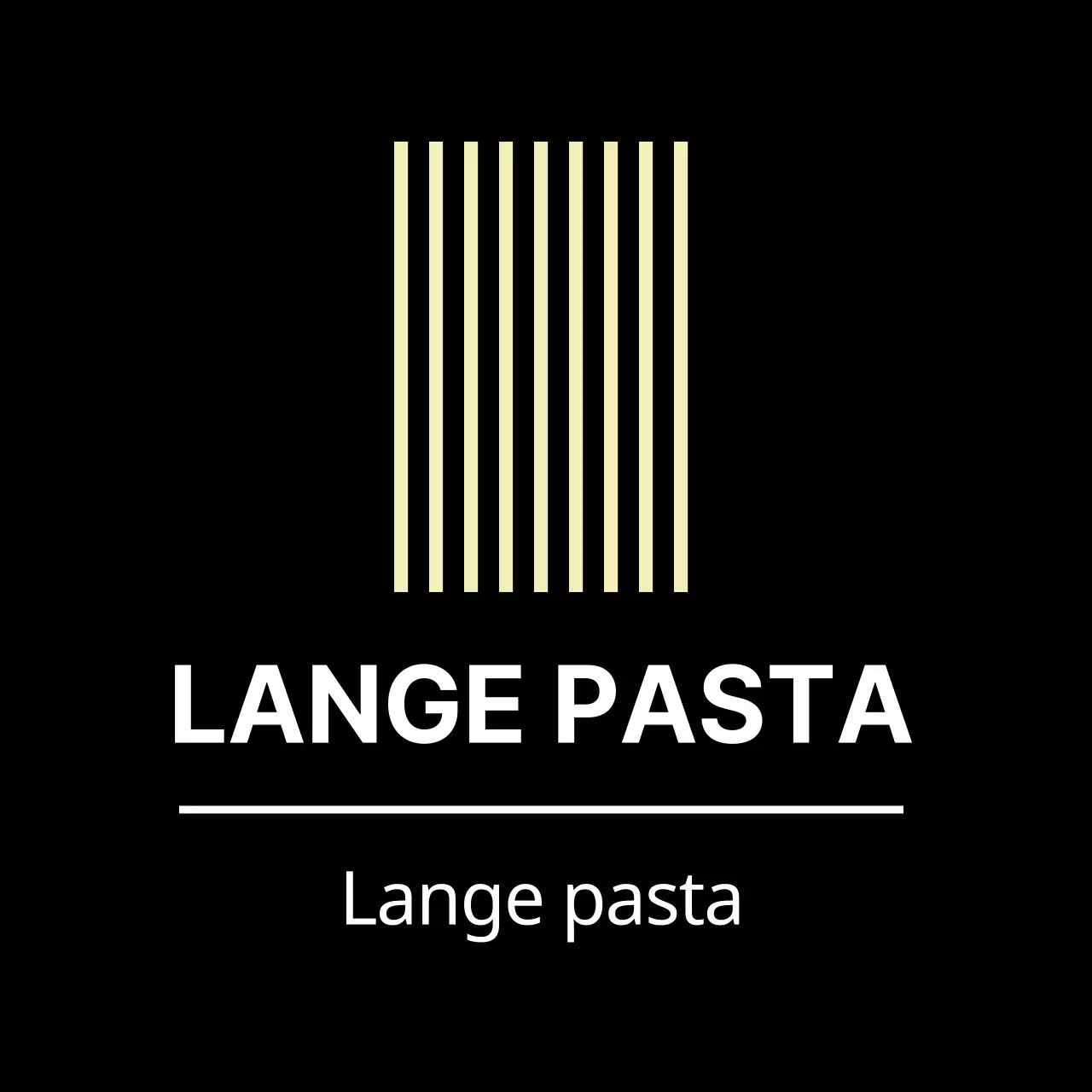 Lange pastasticker voor zwarte eenvoudige bijgerechtetiketten