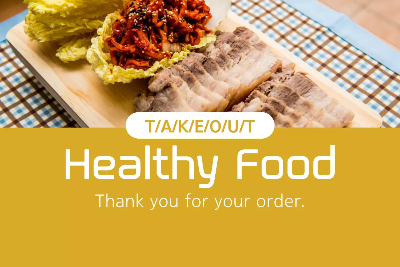 Yellow Minimal Food Advertisement Banner