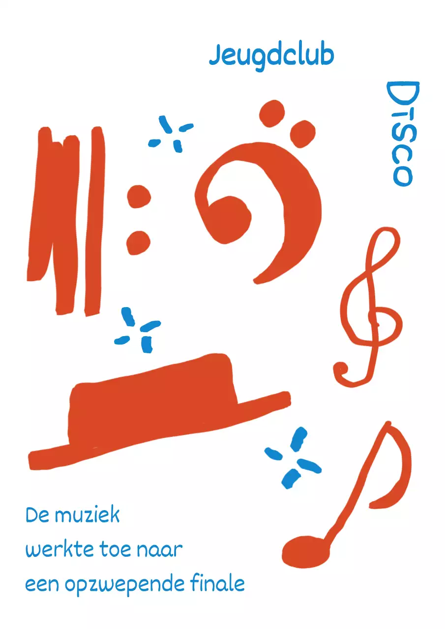 Café interieurstickers met schattige illustraties van muzieknoten