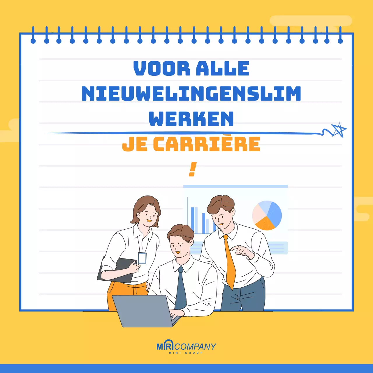 Blauw en geel illustratieconcept Hoe goed te rapporteren op het werk CardNews