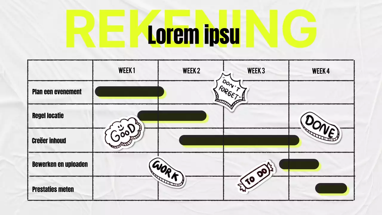 Eenvoudige studieminuten in geel en grijs