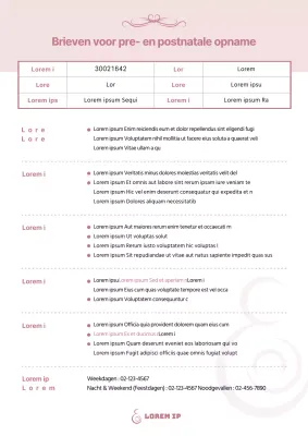 Roze toelatingsbrief documentatie