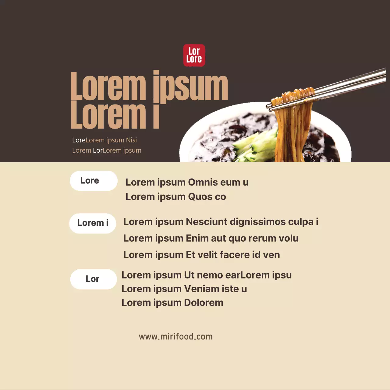 Bruine Koude Tarwe Soba Maaltijd Kit Sticker