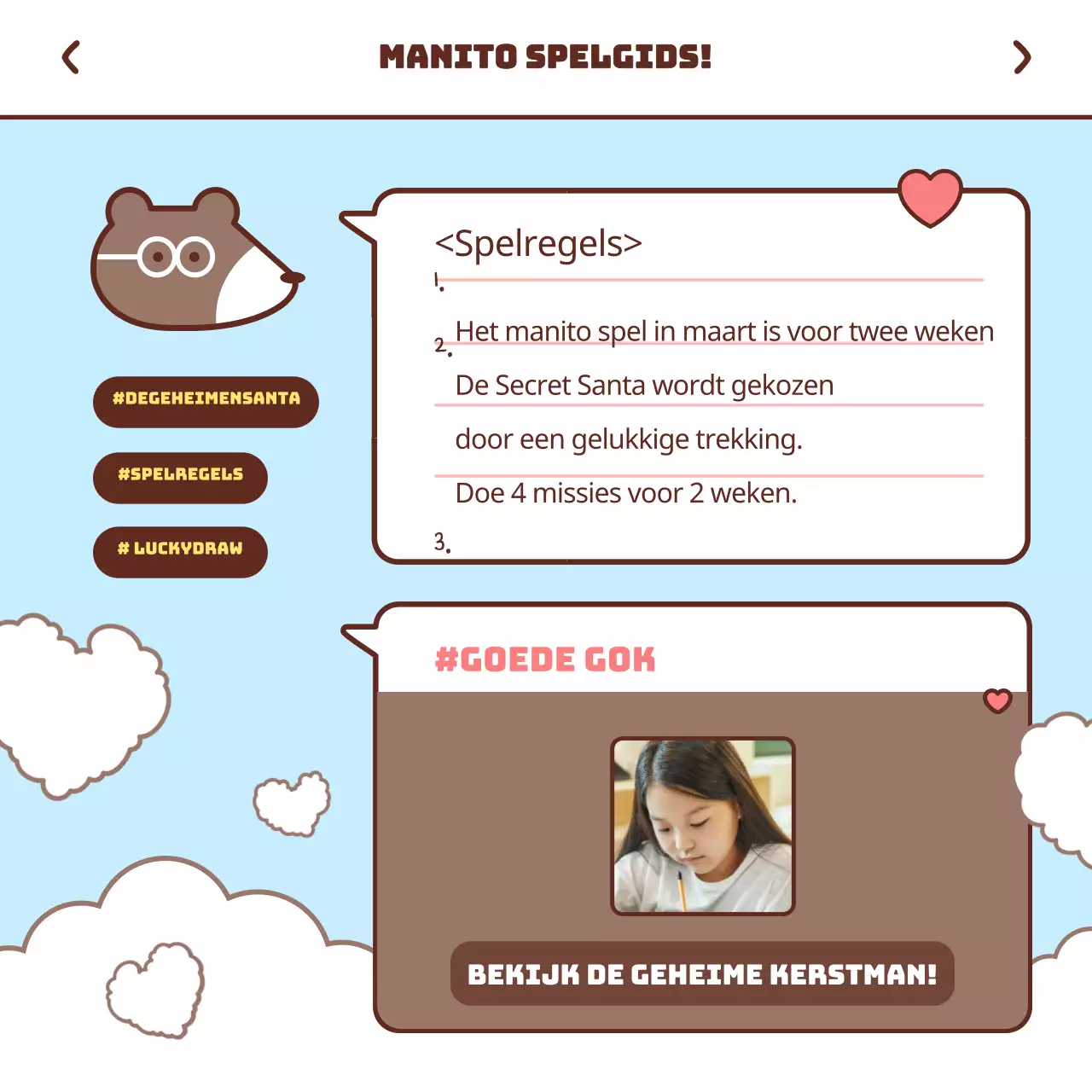 Eerste contactproject met een pastel messenger concept