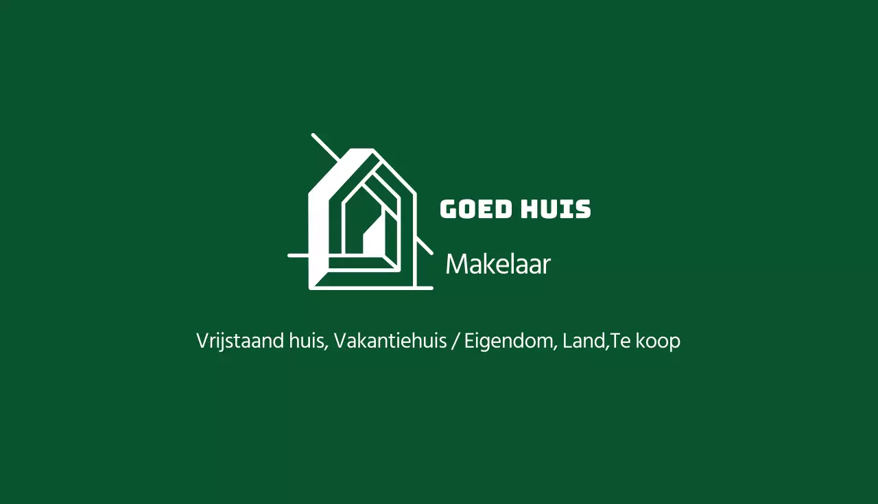 Groen wit logo makelaar visitekaartje