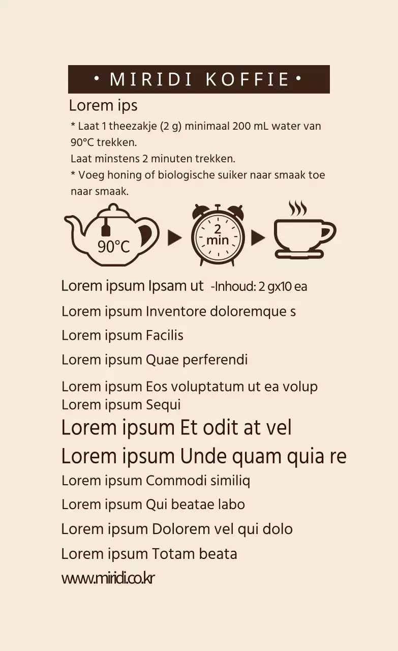 Ivory geïllustreerd cafe thee ingrediënt drinken label