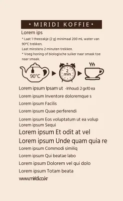 Ivory geïllustreerd cafe thee ingrediënt drinken label