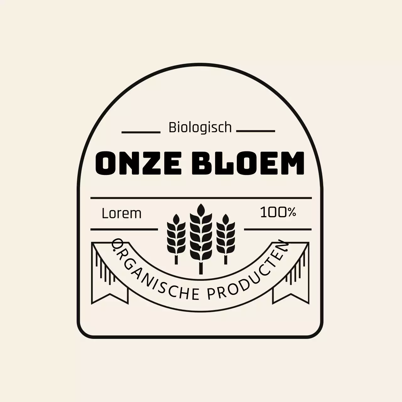 Beige Vintage Meeletiket