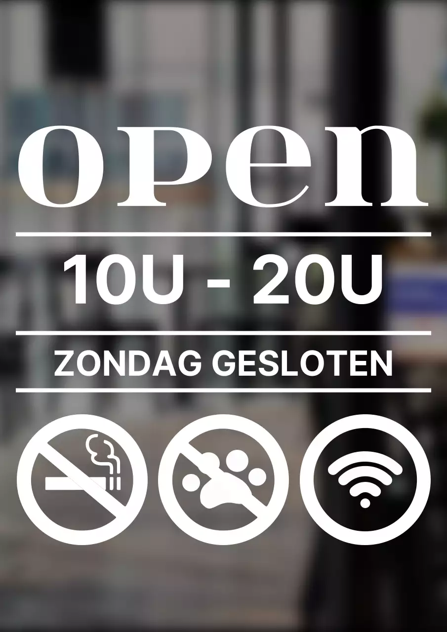 Openingstijden en bewegwijzering van het café