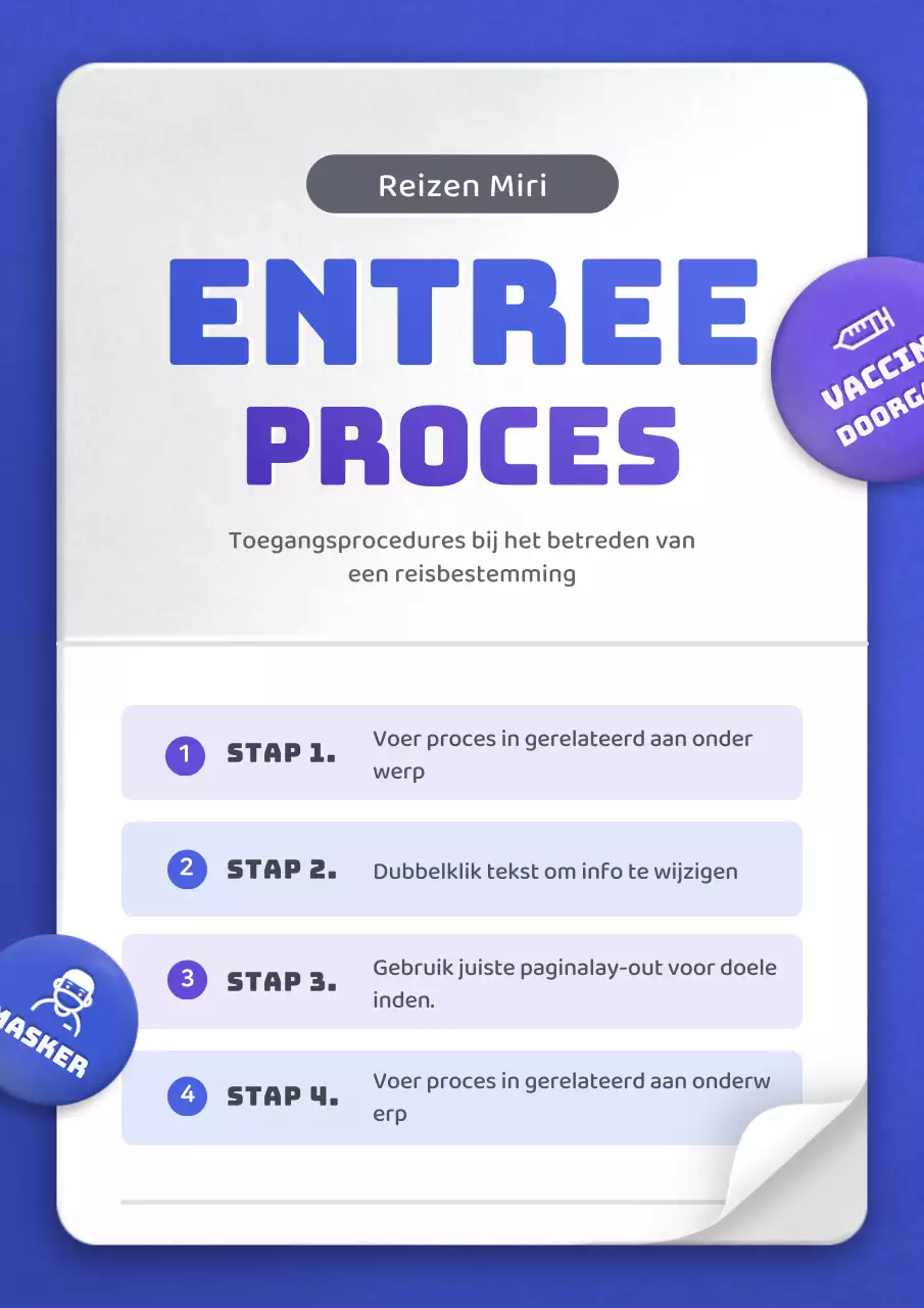 Blauw en paars paspoort concept quarantaine pas mededeling