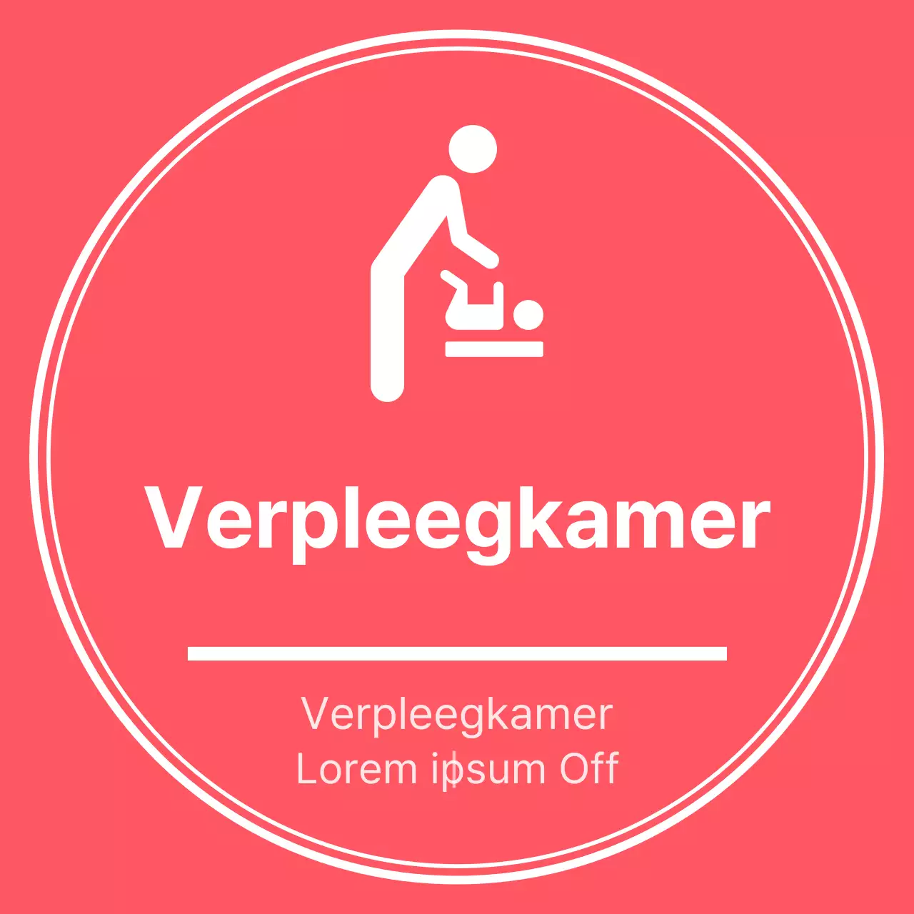 Gids voor pictogrammen voor verpleegkamers in roze en witte eenvoudige stijl