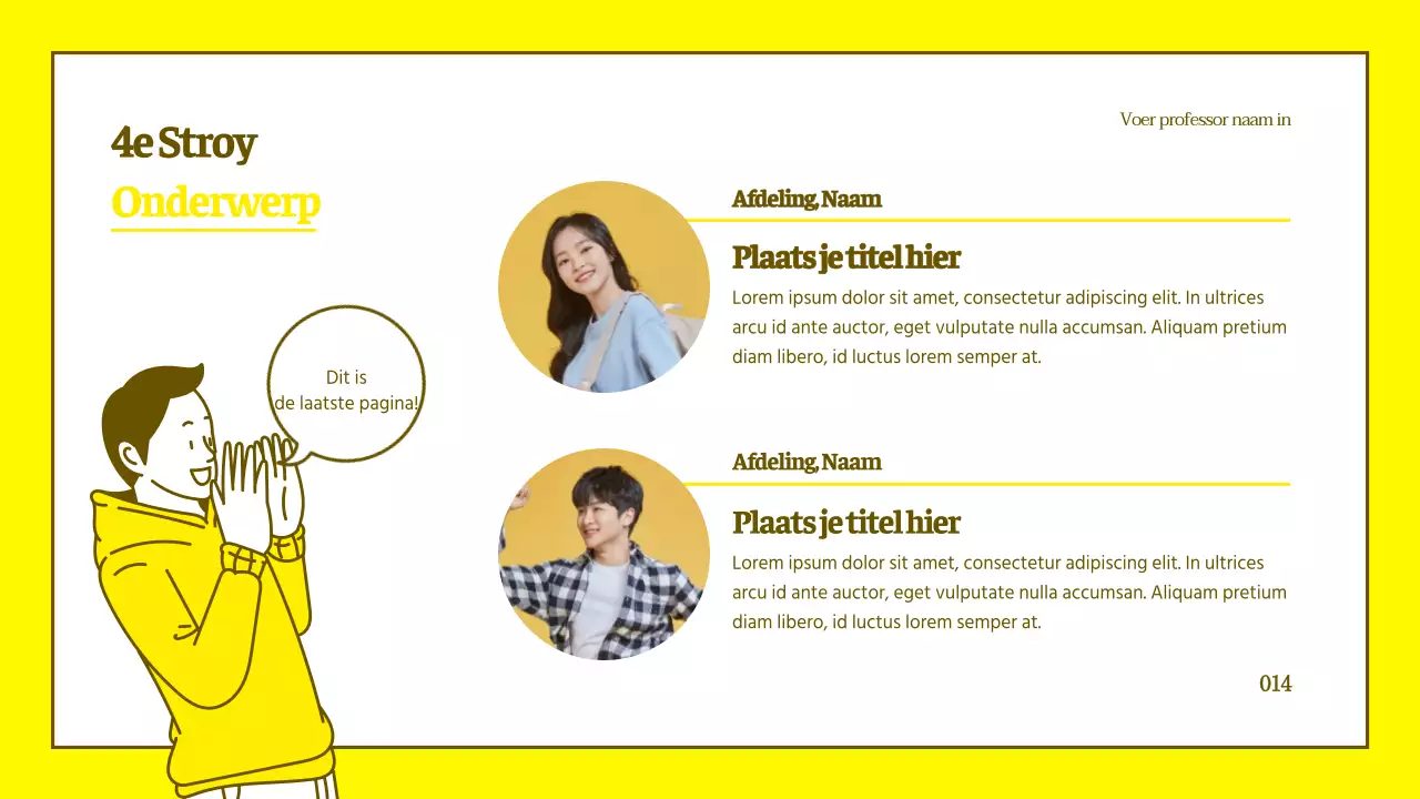 Schone karakter illustratie tutorial in geel en bruin