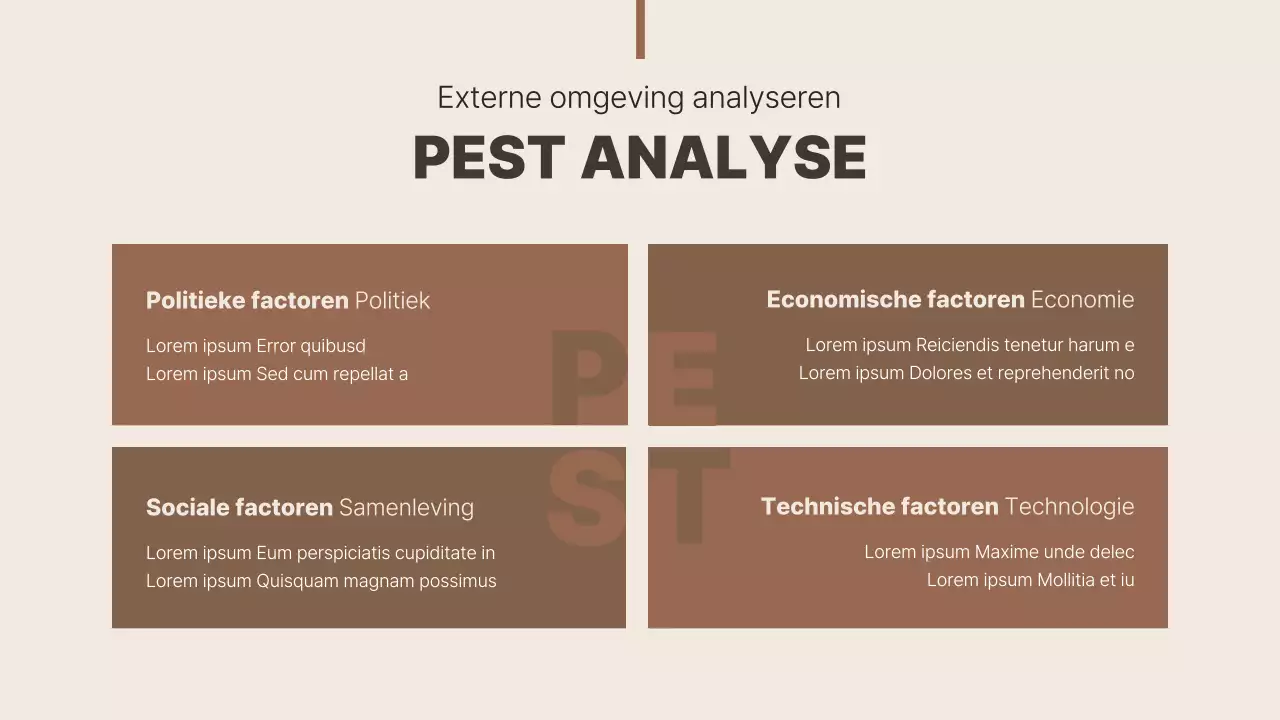 Bruin en eenvoudig voor het presenteren van casestudy's