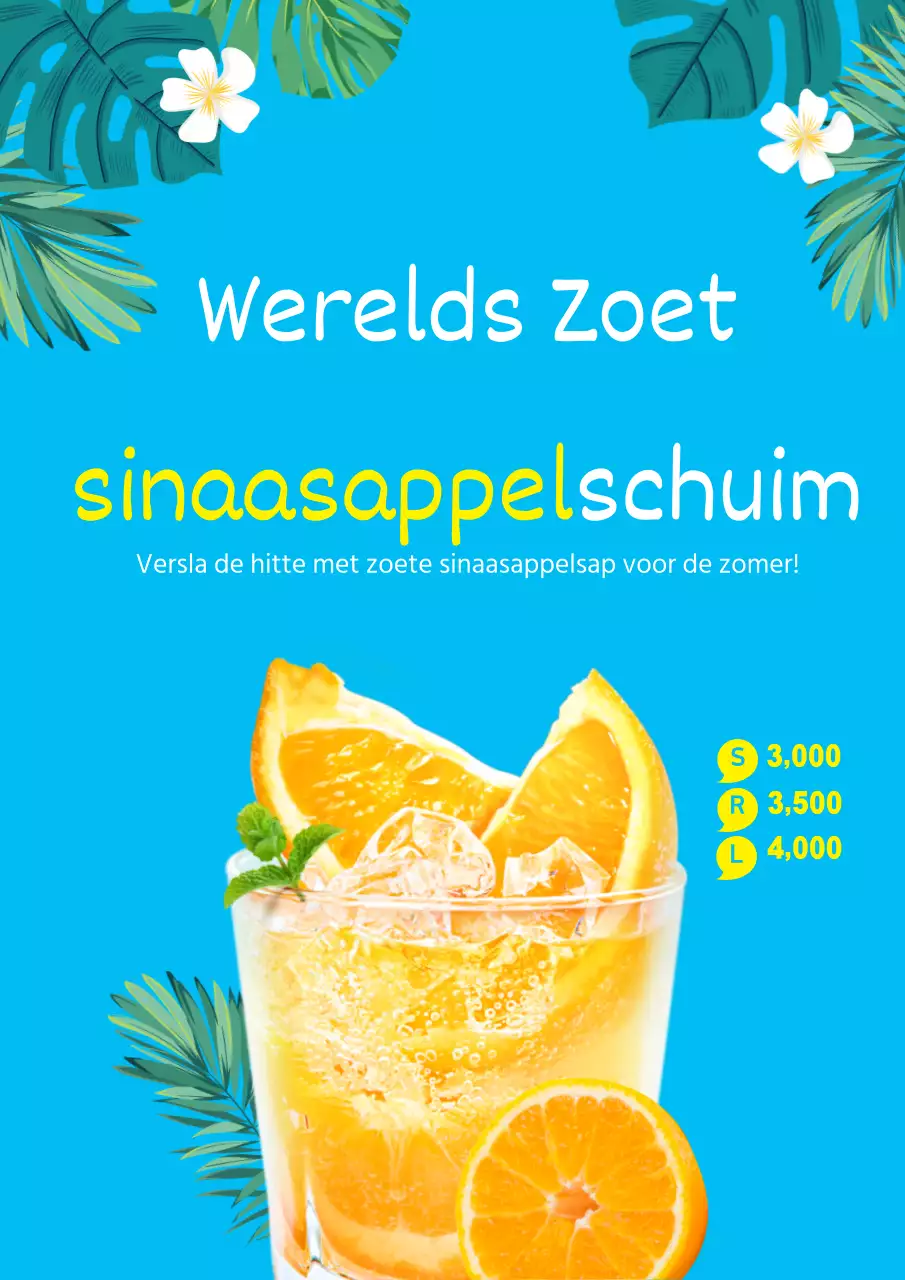 Promoot je Orangeade seizoensdrankjes menu