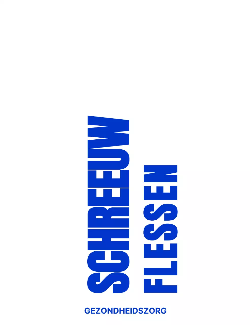 Concept voor een blauwe fles gewijd aan gezondheidsshakes