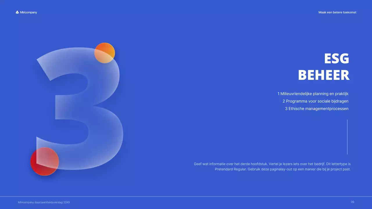 ESG-rapport met een rood, kleurrijk concept