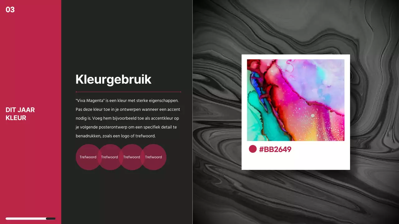 Thema Marketingtrends Rapport met Roze Kleurfragment