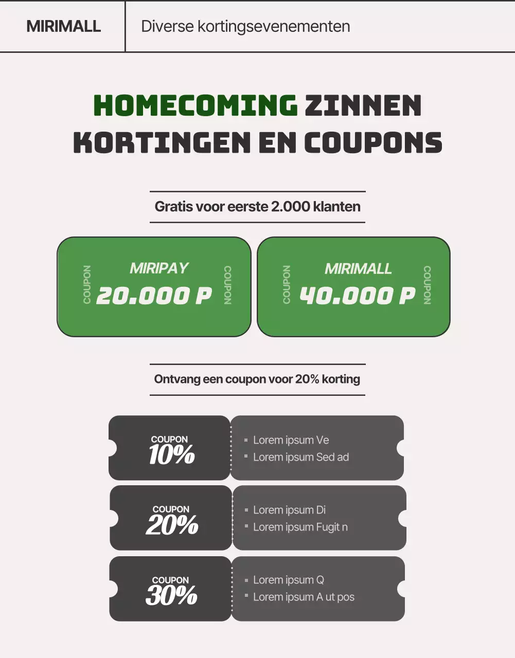 Homecoming zomermeubels in beige en groen