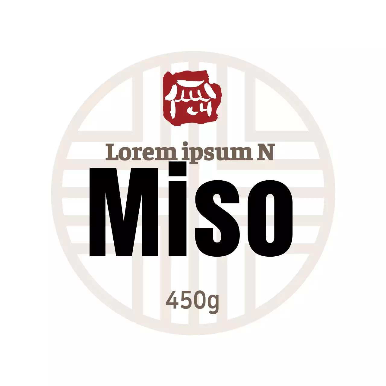 Miso stickers voor witte eenvoudige etiketten
