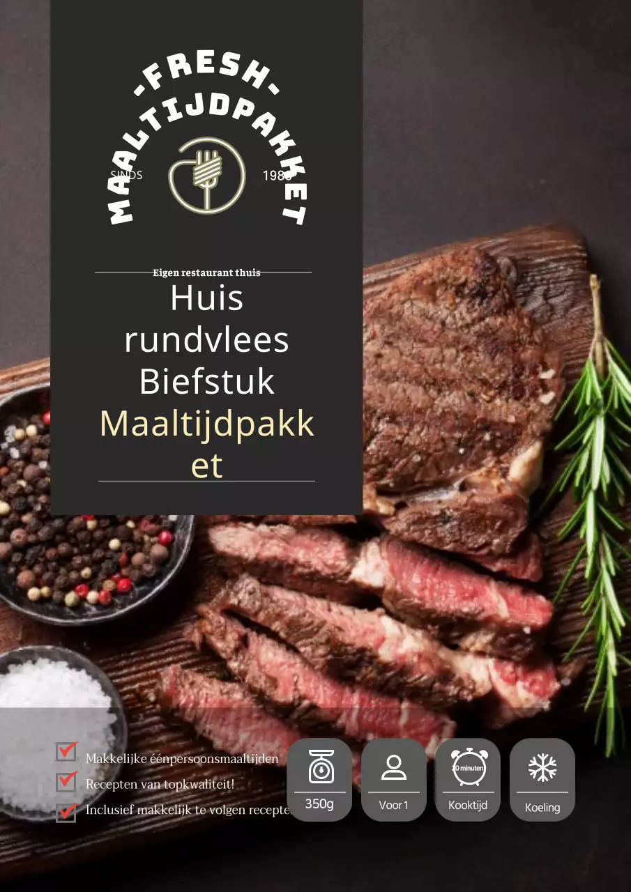 Promote Black Luxe Restaurant Steak Maaltijdpakket