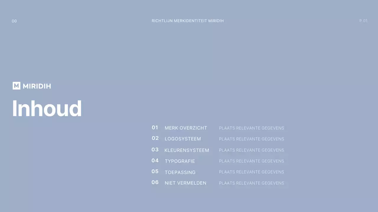 donkergrijs lichtblauw rasterconcept eenvoudige merkrichtlijn