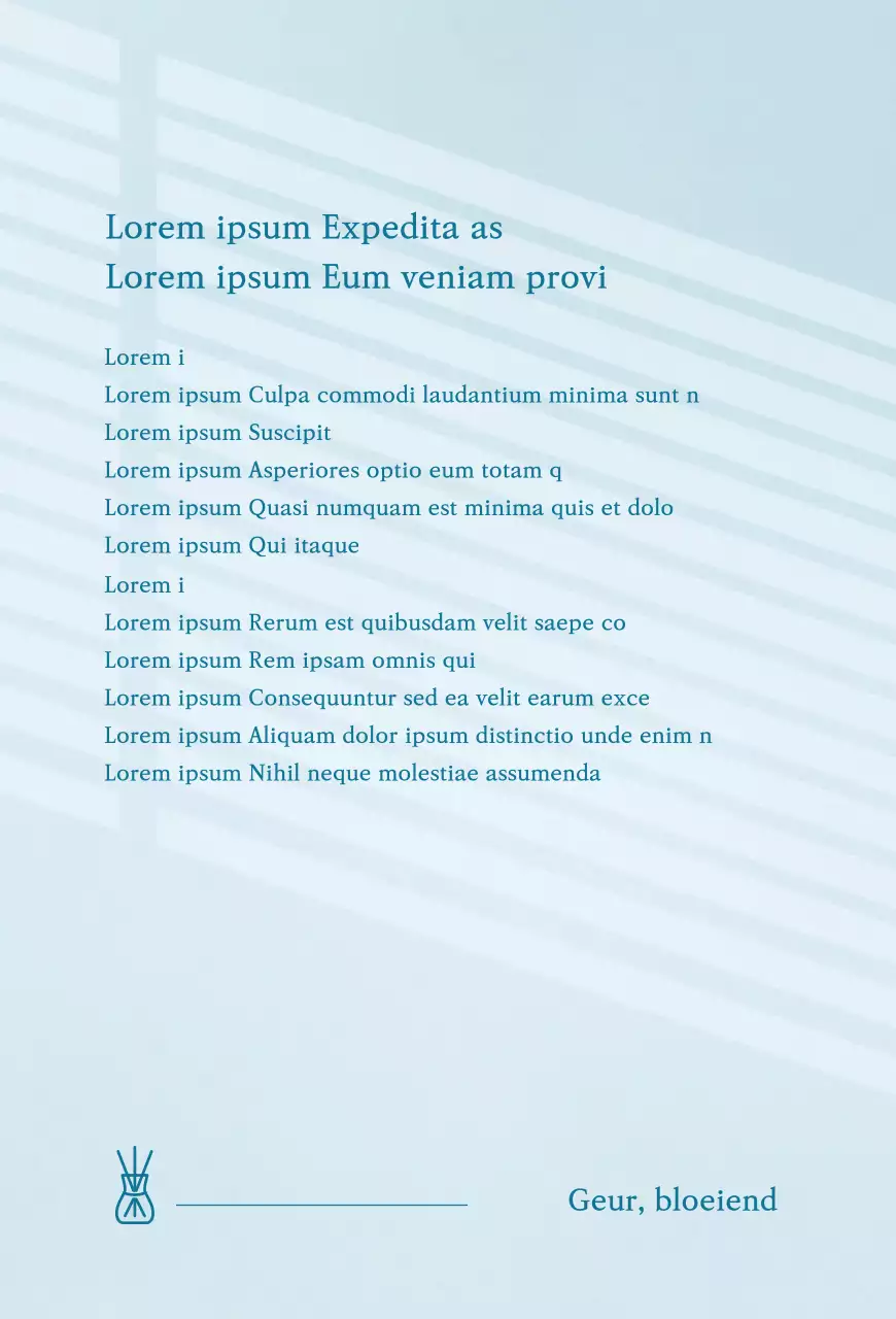 Strakke diffuser in lichtblauw Merkrichtlijnen Documentatie ontwerp