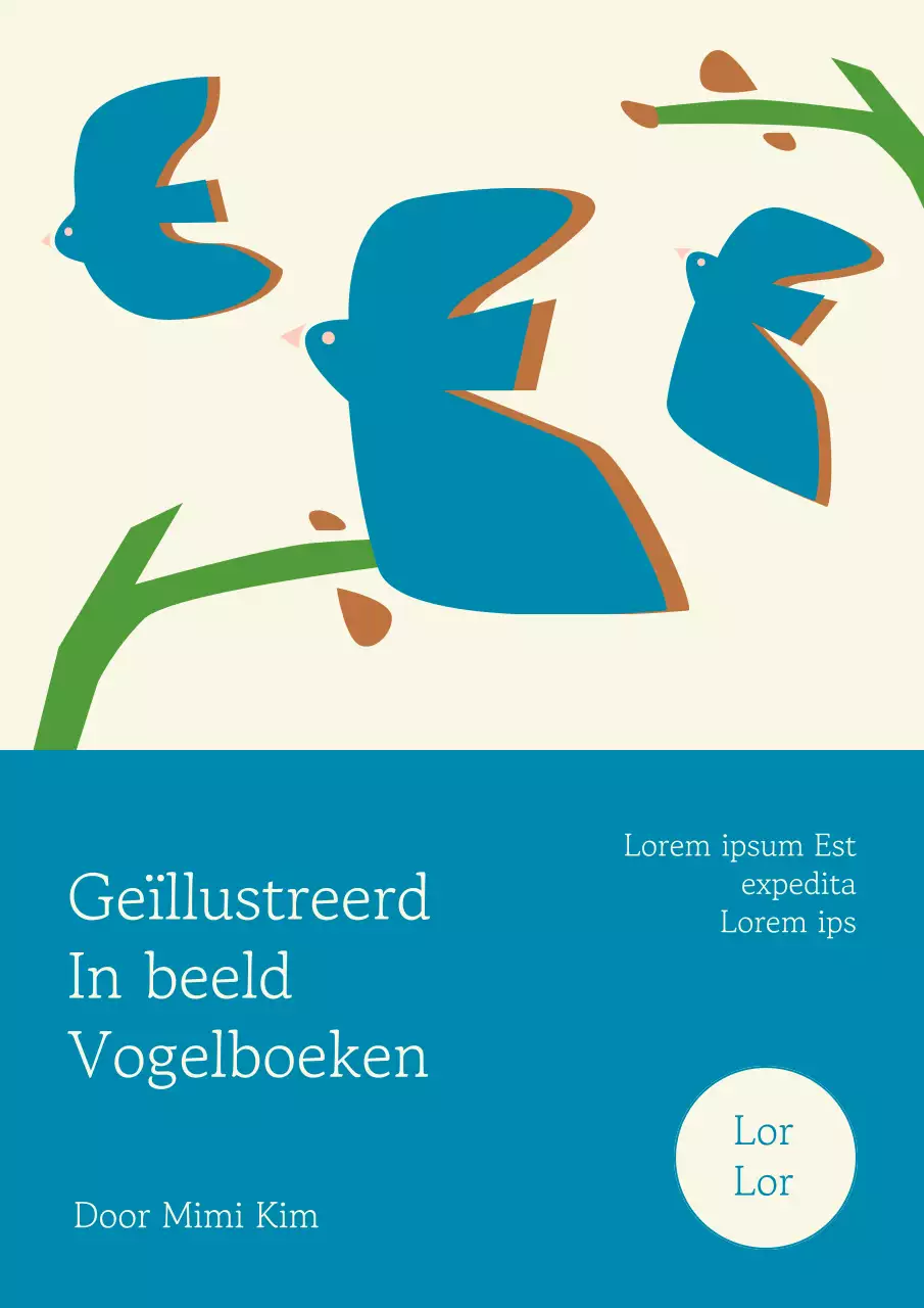 Emotionele boekillustratie cover in blauwe en beige tinten