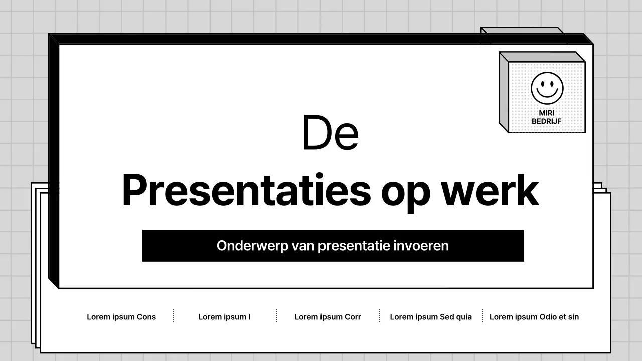 Een grijs, geometrisch bedrijfsprofiel voor een bedrijf PT