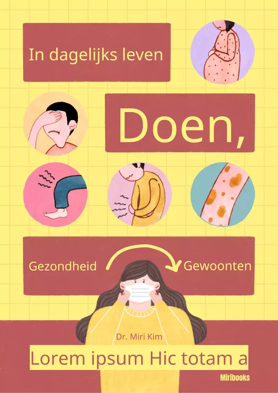 Gele en bruine ziekte illustratie concept gezondheidsgewoonten inleiding