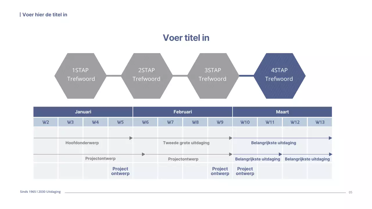 Een eenvoudig ondernemingsplan in marinetinten