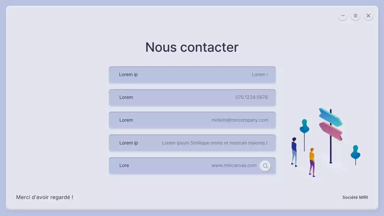 Un profil d'entreprise tridimensionnel bleu et gris