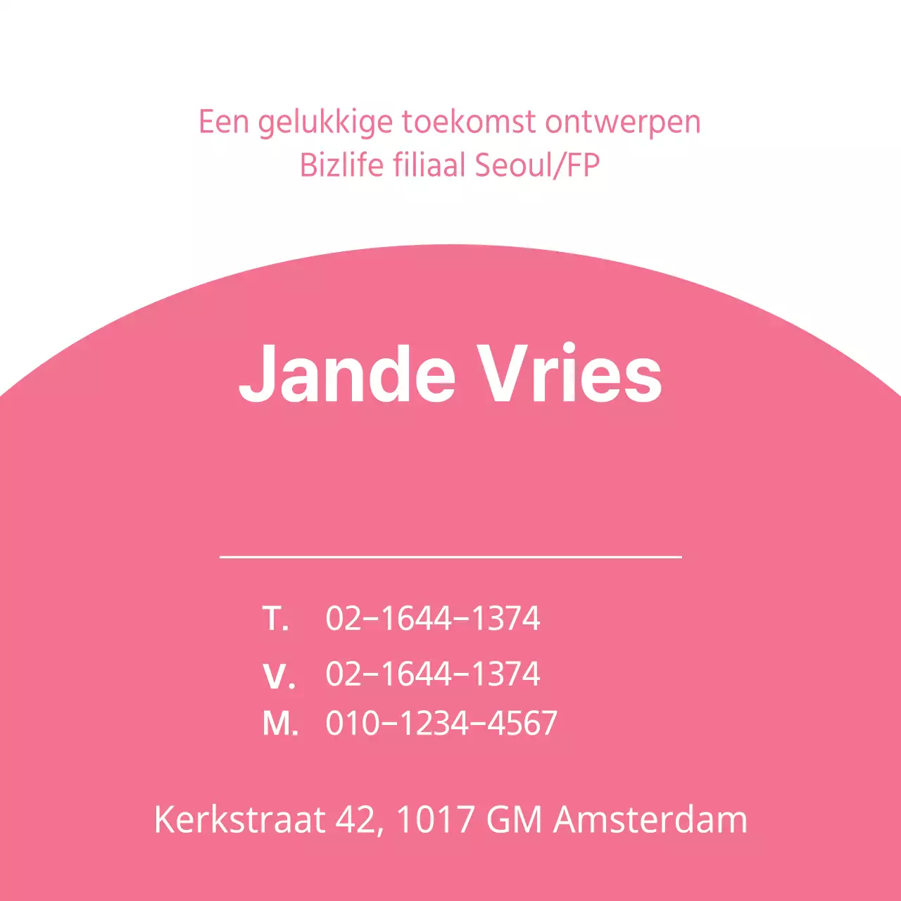 Gelukkige toekomst roze