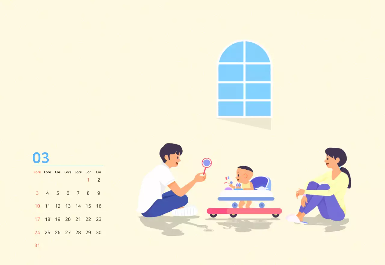 Veelkleurig familie-illustratieconcept