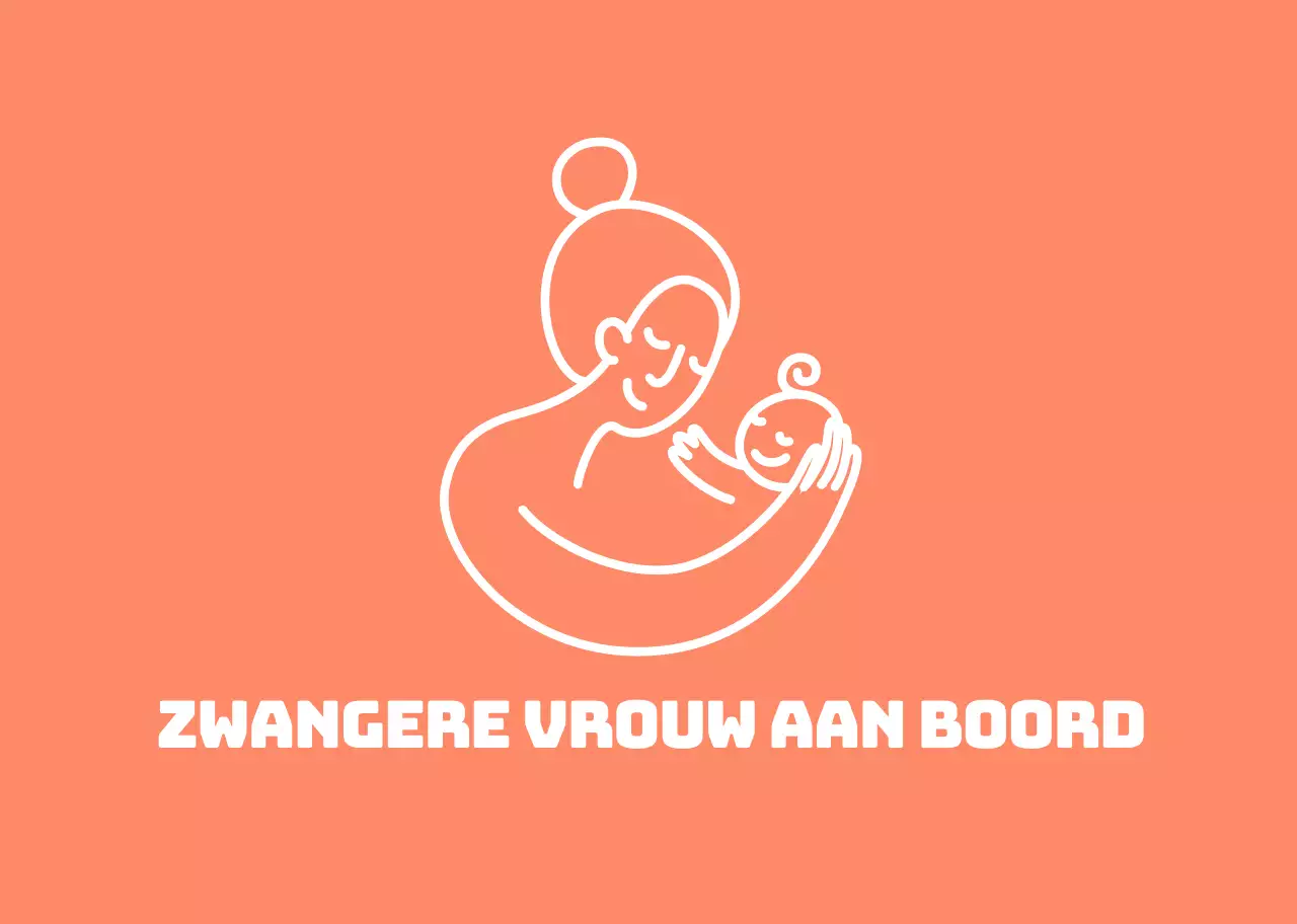 oranje eenvoudige lijn pictogram zwangere auto begeleiding
