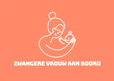 oranje eenvoudige lijn pictogram zwangere auto begeleiding