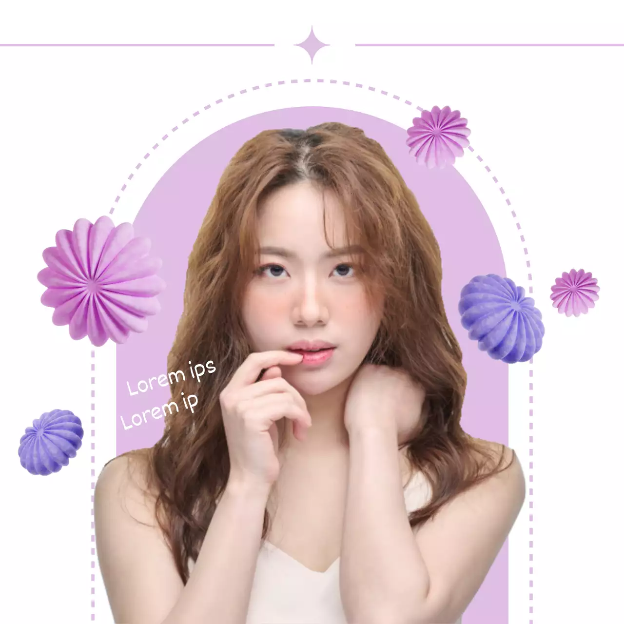 Een sentimentele portretversie met roze 3D-graphics.