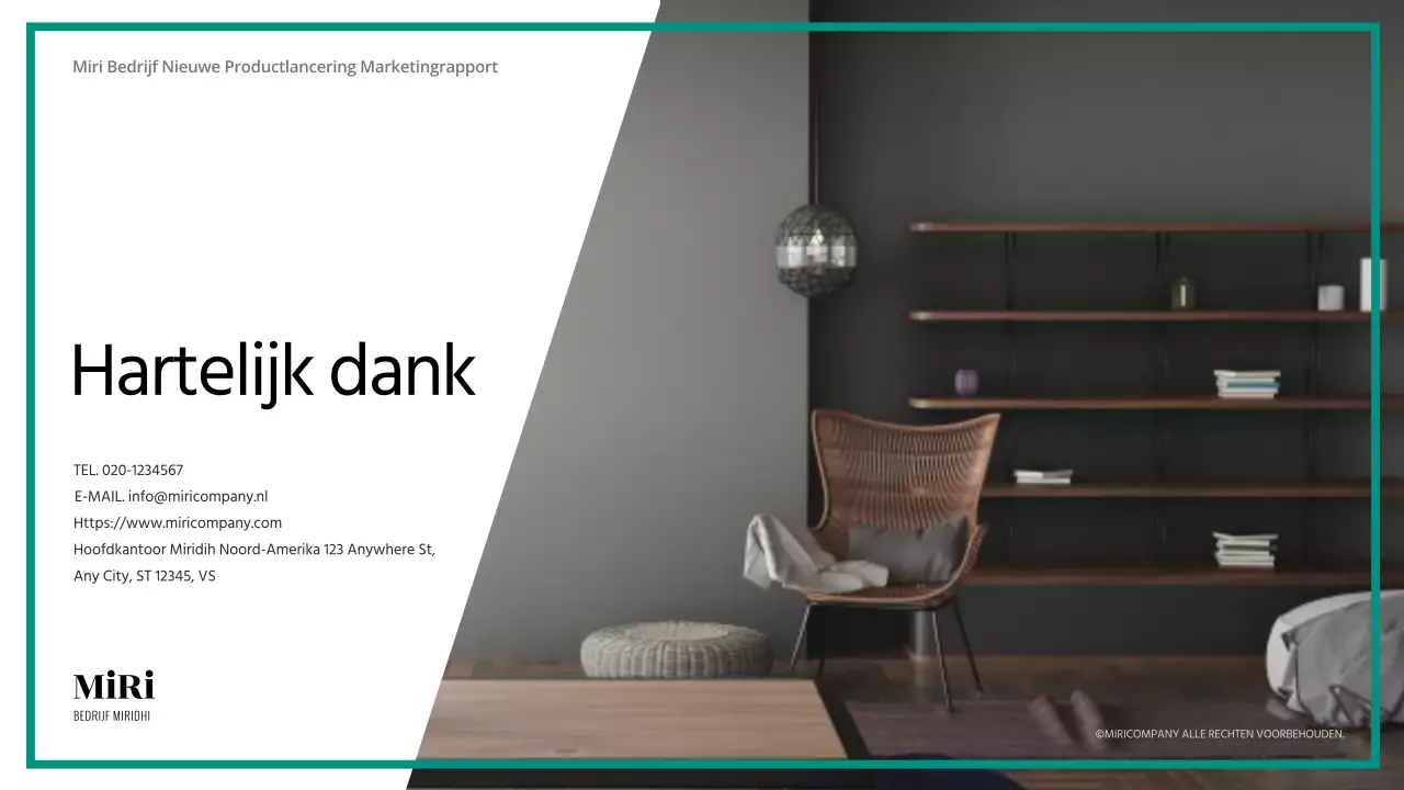 Donkergroen online marketingplan voor meubels