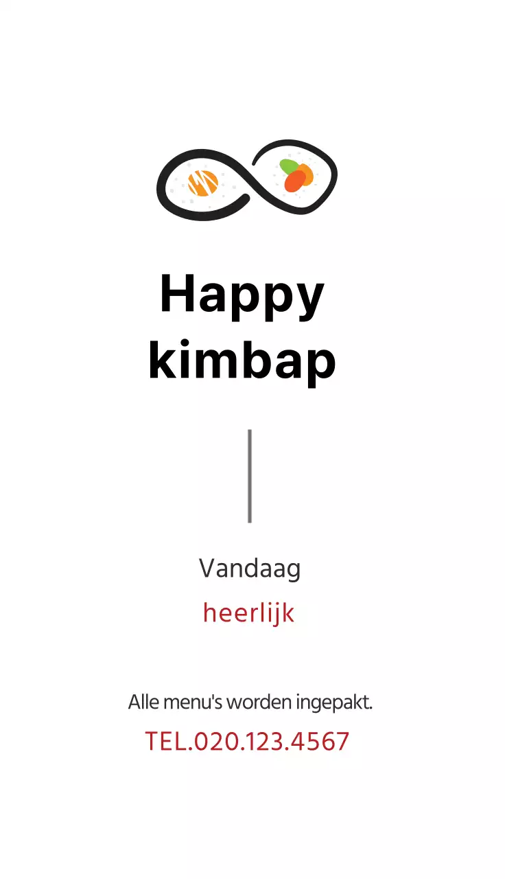 Witte illustratie net restaurant kimbap
