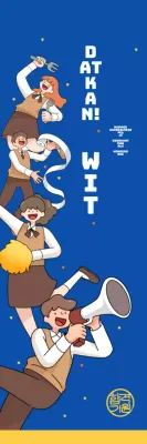 Cheer banner met een blauwe achtergrond voor het slagen voor de SATs op de 100e dag