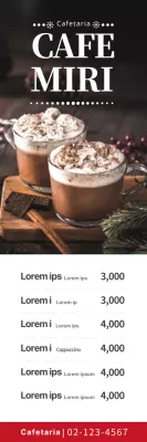 Bruine foto café drank menu advertentie