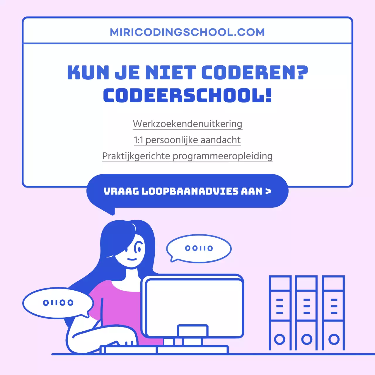 Verken programmeertalen met hoge verzadiging in blauw en roze